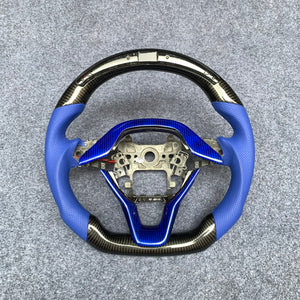 czd auto parts carbon fiber steering wheel for Honda 10th gen Accord EXL EX LX/Insight with blue perforated leather