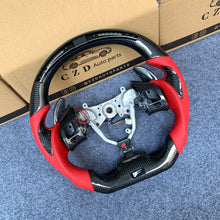 Load image into Gallery viewer, CZD auto parts for Lexus F sport 2006-2013 carbon fiber steering wheel with red perforated leather side