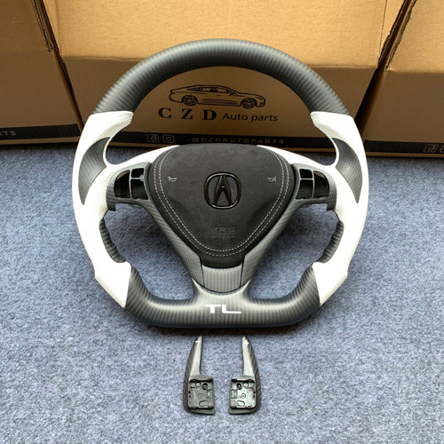 czd auto parts carbon fiber steering wheel for Acura TL/ILX with airbag cover
