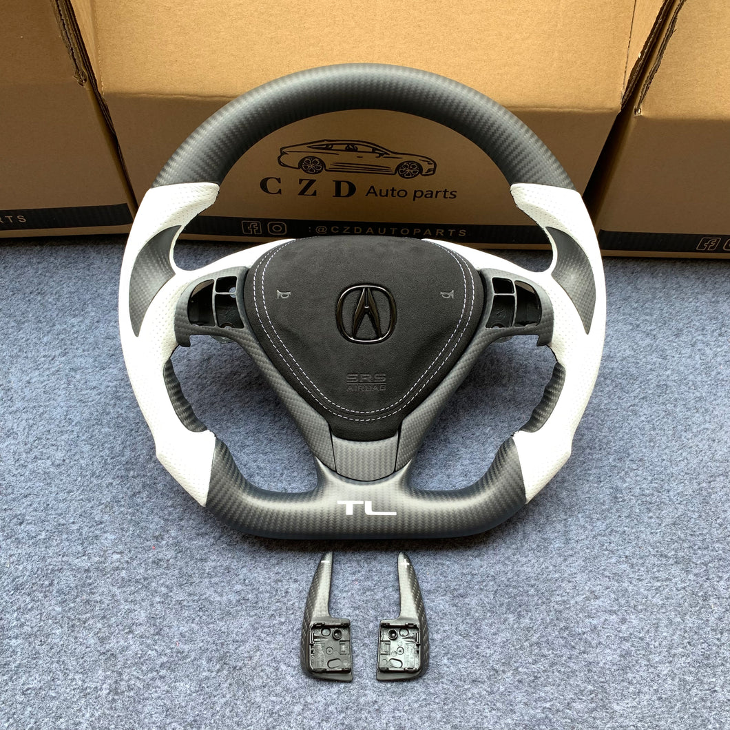 czd auto parts carbon fiber steering wheel for Acura TL/ILX with airbag cover