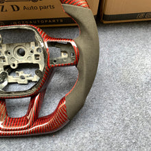 Load image into Gallery viewer, CZD Autoparts For Honda 11th gen Civic carbon fiber steering wheel gloss red carbon fiber trim
