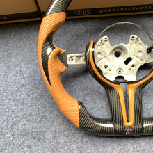 Load image into Gallery viewer, CZD Autoparts For BMW X5M X4 carbon fiber steering wheel inner trim in gloss yellow