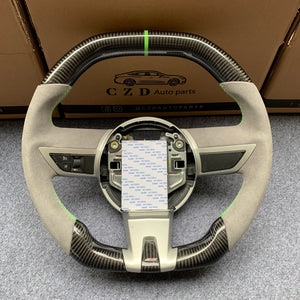 CZD auto parts carbon fiber steering wheel for camaro 2010-2011 with green stripe