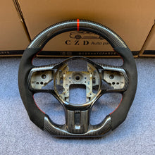 Load image into Gallery viewer, CZD auto parts for Mitsubishi Lancer Evolution Evo 10 carbon fiber steering wheel with alcantarar leather