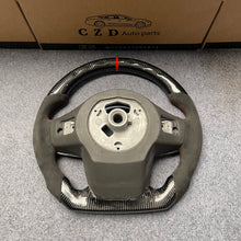 Load image into Gallery viewer, CZD auto parts for TOYOTA SUPRA A90 A91 MK5 2020-2021 carbon fiber steering wheel with alcantara leather side &amp; GR logo
