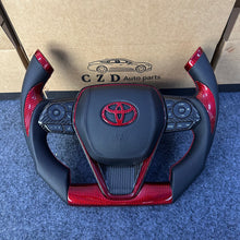 Load image into Gallery viewer, CZD auto parts for Toyota 8th gen Camry se xse le xle 2018-2022/ Avalon 2018-2022 carbon fiber steering wheel with F1 shape