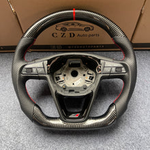 Load image into Gallery viewer, CZD auto parts for SEAT Ateca 2017-2020 carbon fiber steering wheel with perforated leather side