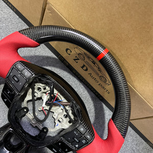 CZD Auto Parts carbon fiber steering wheel for Toyota Camry 2025 with black stitching