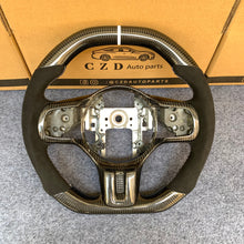 Load image into Gallery viewer, CZD auto parts carbon fiber steering wheel for Mitsubishi Lancer Evolution Evo 10 with white stripe