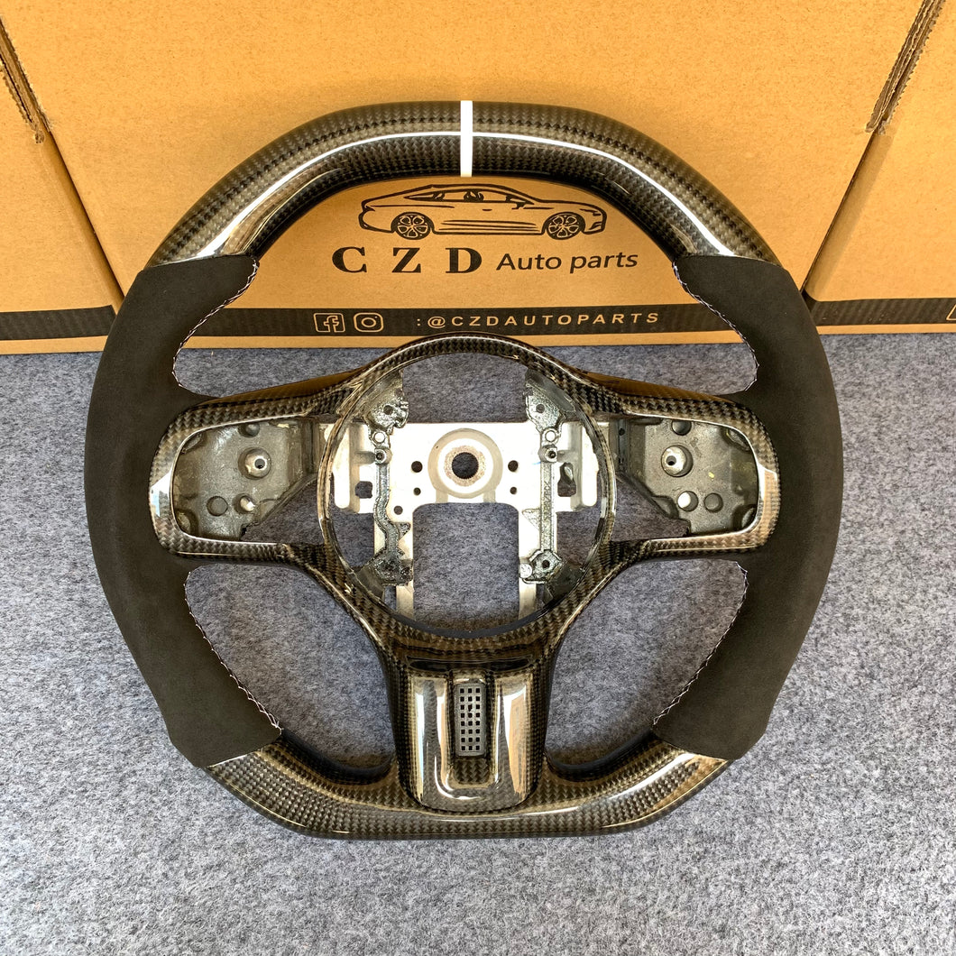CZD auto parts carbon fiber steering wheel for Mitsubishi Lancer Evolution Evo X 2008-2015 with alcantara