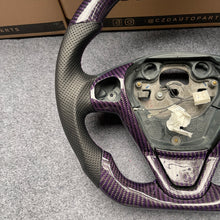 Load image into Gallery viewer, CZD auto parts for Ford EcoSport 2013-2017 carbon fiber steering wheel with purple carbon fiber