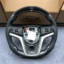 Load image into Gallery viewer, CZD auto parts carbon fiber steering wheel for Chevrolet 5th gen Camaro 2010-2015 with silver stripe