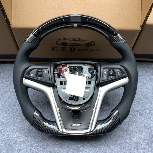 CZD auto parts carbon fiber steering wheel for Chevrolet 5th gen Camaro 2010-2015 with silver stripe