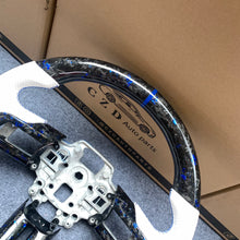Load image into Gallery viewer, 2018-2023 Ford Mustang carbon fiber steering wheel from czd  with blue stitching