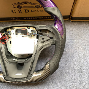 CZD auto parts carbon fiber steering wheel for Chevrolet 5th gen Camaro 2010-2015 with gloss purple carbon fiber