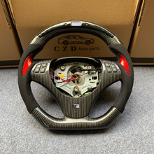 Load image into Gallery viewer, CZD auto parts for BMW M3 E90 E92 E93 2008-2013 carbon fiber steering wheel with red carbon thumb &amp; LED
