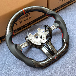 CZD Autoparts For BMW F83 M5 F10 M6 F06 F12 F13 carbon fiber steering wheel outer trim in gloss carbon fiber