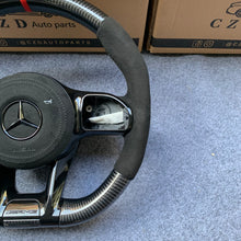 Load image into Gallery viewer, CZD auto parts for Mercedes Benz AMG A35 W177 GT C190 C43 W205 C63S W205 CLA35 C118 2019-2021 carbon fiber steering wheel with black alcantarra leather