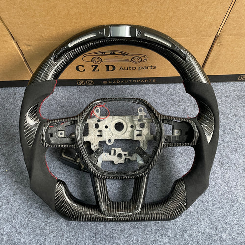 czd auto parts carbon fiber steering wheel for Honda 11th gen Civic XI 2021-2022 with led shift light