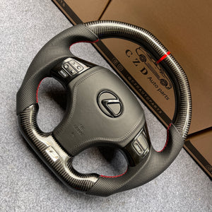 CZD auto parts carbon fiber steering wheel for Lexus IS250 /300 /350 2006-2013 with black airbag cover
