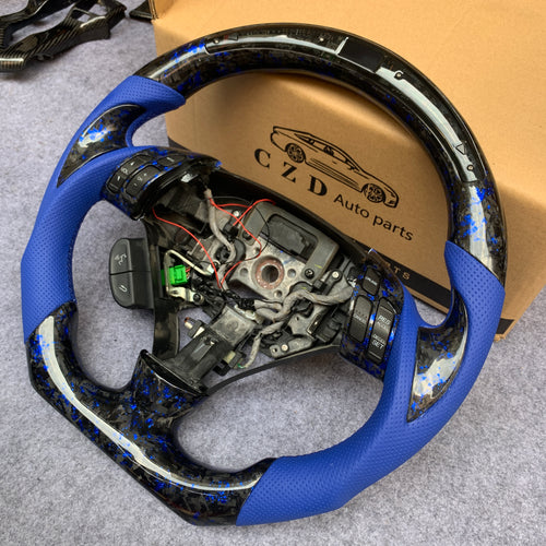 CZD autoparts for Honda Accord CL7 CL9 2003-2005 carbon fiber steering wheel with blue flakes carbon fiber