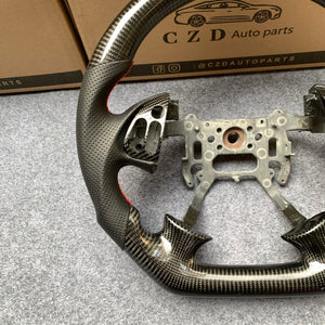 czd auto parts carbon fiber steering wheel for Acura TL with red stitch and black stripe