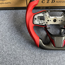 Load image into Gallery viewer, CZD auto parts for Honda 10th gen Civic SI 2016-2021 carbon fiber steering wheel with red perforated leather side