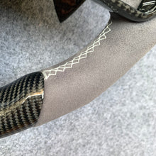 Load image into Gallery viewer, CZD auto parts for Mercedes Benz AMG A35 W177 GT C190 C43 W205 C63S W205 CLA35 C118 2019-2021 carbon fiber steering wheel with gray alcantarra leather
