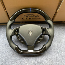 Load image into Gallery viewer, CZD auto parts for Maserati Quattroporte 2005-2020 carbon fiber steering wheel with piano black design