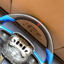 Load image into Gallery viewer, CZD auto parts for Dodge Durango 2018-2021 carbon fiber steering wheel with blue perforated leather side