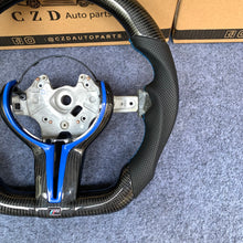 Load image into Gallery viewer, CZD auto parts for  BMW M2 F87 M3 F80 M4 F82 F83 M5 F10 M6 F06 F12 F13 X5 M F85 X6 M F86 carbon fiber steering wheel with perforated leather side