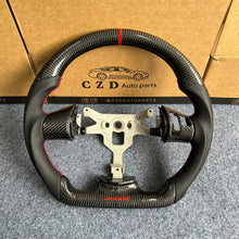 Load image into Gallery viewer, CZD autoparts for  Chevrolet Corvette C6 Z06 C6 2005-2013 carbon fiber steering wheel with a red logo in the bottom