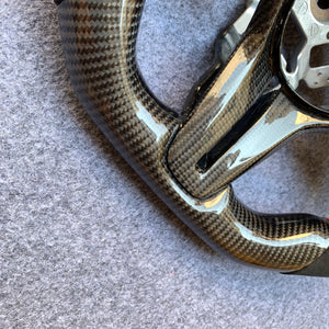 2018-2019 Infiniti Q50/Q60/QX50 carbon fiber steering wheel with round top round bottom shape from czd auto parts