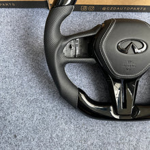 Load image into Gallery viewer, CZD autoparts forInfiniti Q50 2018-2019 carbon fiber steering wheel with airbag cover