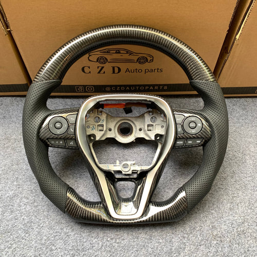 czd auto parts carbon fiber steering wheel for Toyota Corolla 2019-2020 with perforated leather