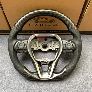czd auto parts carbon fiber steering wheel for Toyota Corolla 2019-2020 with perforated leather