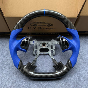 czd auto parts carbon fiber steering wheel for Acura TL with blue perforated leather