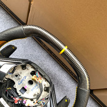 Load image into Gallery viewer, CZD autoparts for Chevrolet Corvette C8 2020+ carbon fiber steering wheel with golden thumb grips