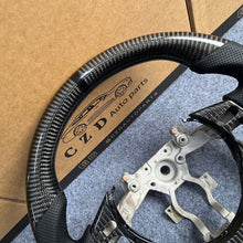 Load image into Gallery viewer, CZD autoparts for Nissan GTR R35 2009-2016 steering wheel with gloss black carbon fiber trim