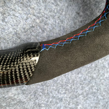 Load image into Gallery viewer, CZD auto parts for  BMW M2 F87 M3 F80 M4 F82 F83 M5 F10 M6 F06 F12 F13 X5 M F85 X6 M F86 carbon fiber steering wheel with alcantara leather side