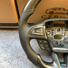 Load image into Gallery viewer, CZD auto parts for Ford EcoSport 2017-2021 carbon fiber steering wheel with blue RS logo