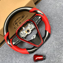 Load image into Gallery viewer, CZD For 8th Gen 2018/2019/2020/2021 Toyota Camry/SE/XSE/TRD carbon fiber steering wheel with red stitching