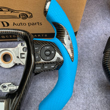 Load image into Gallery viewer, CZD Autoparts for Toyota 8th gen Camry se xse le xle 2018-2022 carbon fiber steering wheel gloss black carbon fiber thumb grips and trim