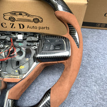 Load image into Gallery viewer, CZD auto parts carbon fiber steering wheel for Maserati Ghibli M157 2014-2019 with thumbgrips