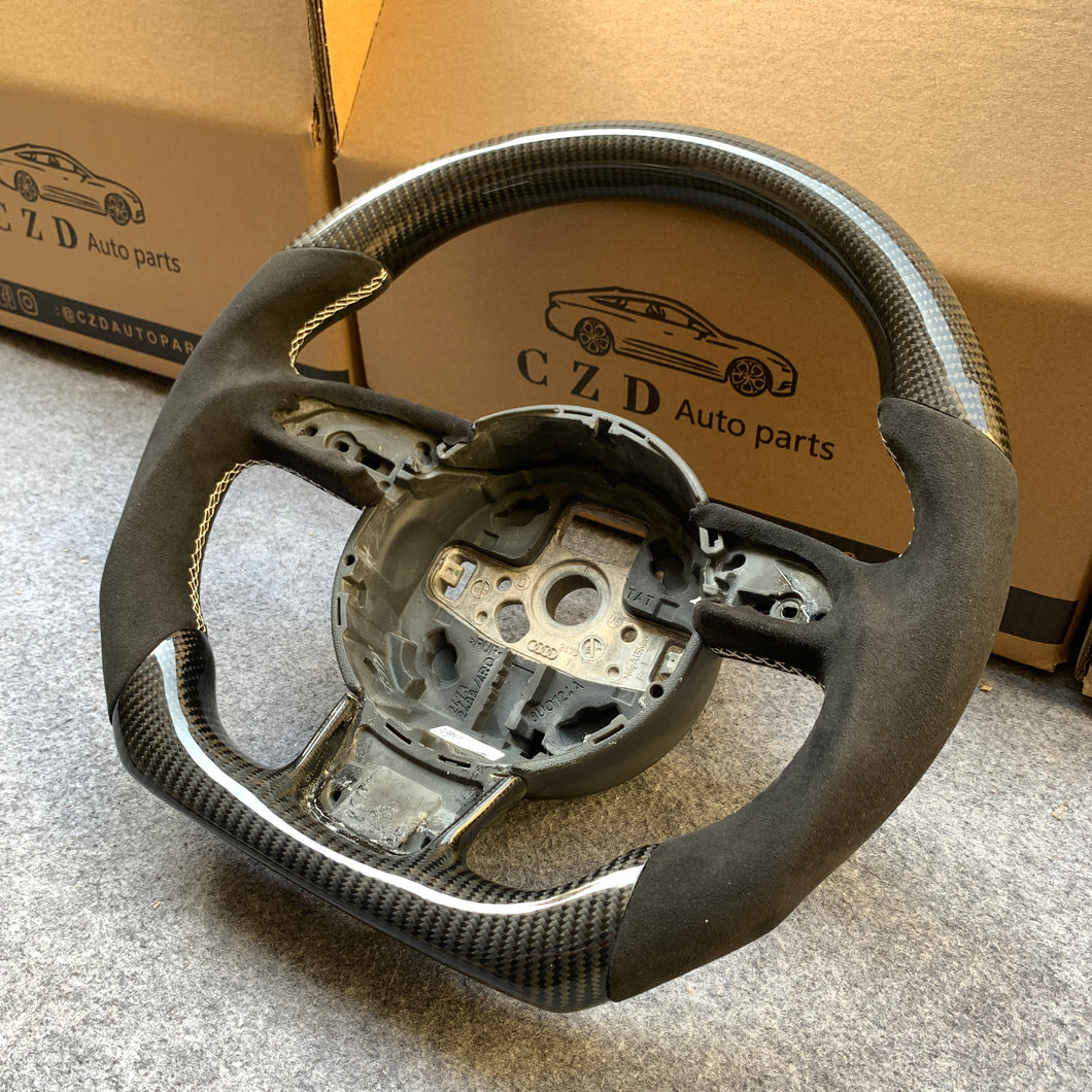 CZD auto parts carbon fiber steering wheel for Audi S7 (G8) with alcantara