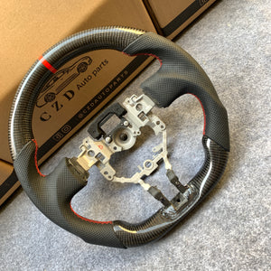 CZD auto parts carbon fiber steering wheel for Subaru BRZ 2016-2020 with black perforated leather