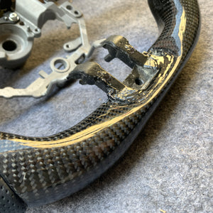 CZD auto parts carbon fiber steering wheel for Subaru BRZ 2016-2020 with black perforated leather