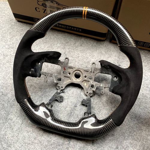 czd auto parts carbon fiber steering wheel for Honda Accord Crosstour 2013-2015 with yellow stripe