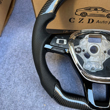 Load image into Gallery viewer, CZD auto parts for Volkswagen Golf 7 GTI Golf R MK7 VW Polo GTI Scirocco 2015 2016 carbon fiber steering wheel with black perforated leather side