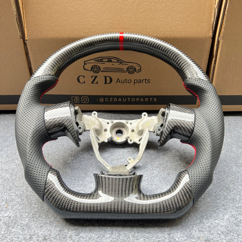 czd auto parts carbon fiber steering wheel for Toyota Corolla 2010-2013 with red stripe